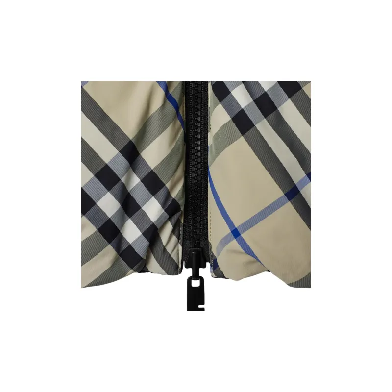 Burberry Checked Zipped Reversible Down Jacket-4
