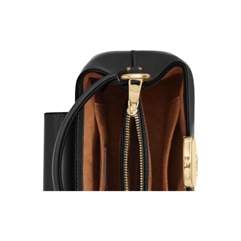 COACH Eliza Cow Leather Shoulder Bag, Crossbody Bag, Handbag Mini Women's Black-3