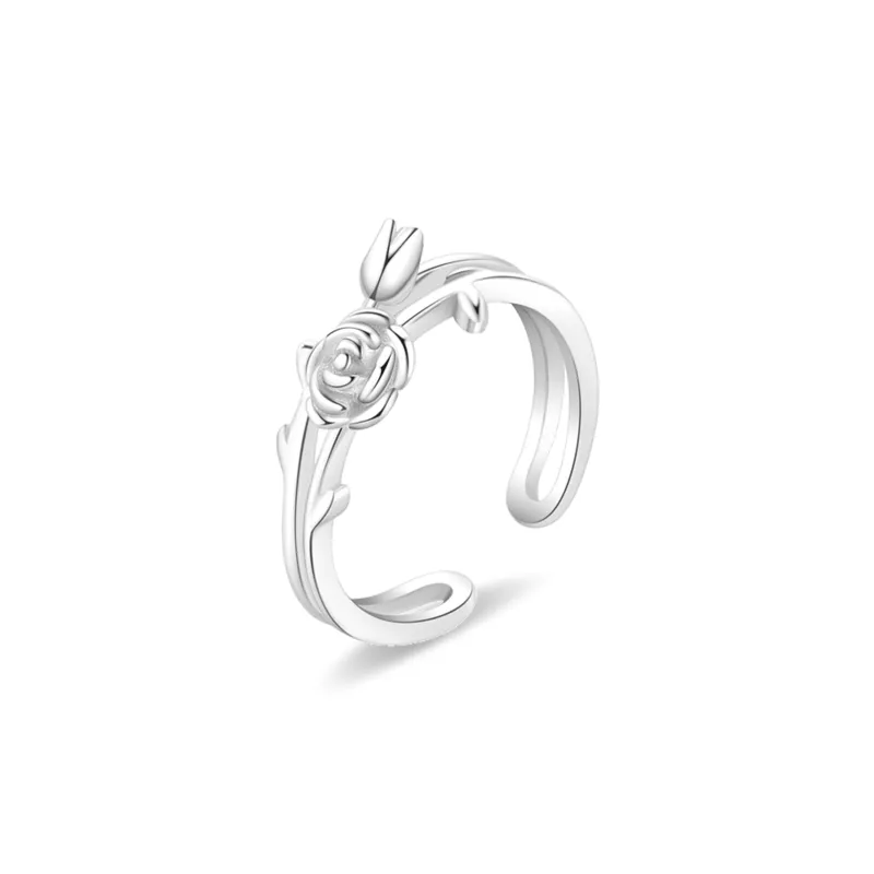 Lao Feng Xiang S925 Sterling Silver Women's Single Ring Women's-0