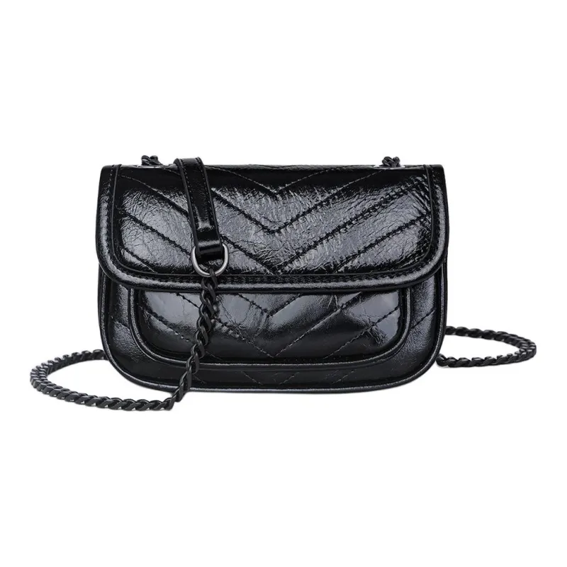MILLIE'S Cow Leather Underarm Shoulder Bag, Crossbody Bag, Messenger Bag Women's Black/Silver-2