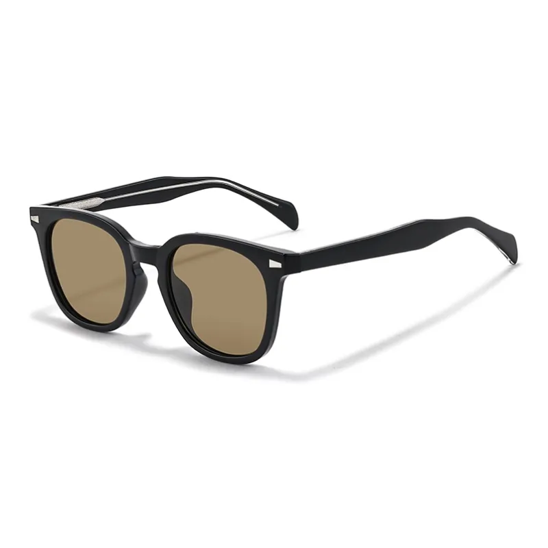 Sagawa TR/Memory Plastic Plate Frame Square Sunglasses Unisex-0