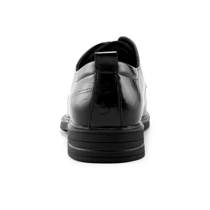 HLA Round Tip Lace Up Cow Leather Breathable Dress Shoes Men's-3