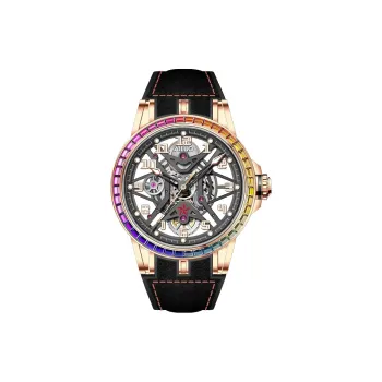 AILUO Automatic Mechanical Movement Silicone Strap Watch Unisex Cut Out Dial