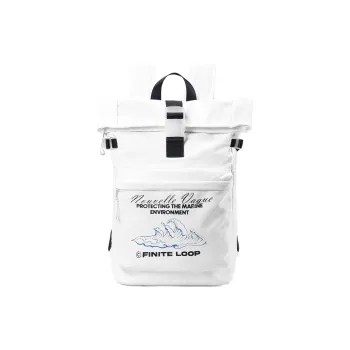 FINITE LOOP Recycled Material Backpack Regular Unisex White
