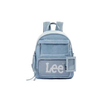 Lee Denim With PVC Backpack Unisex Light Denim Blue/Dark Denim Blue