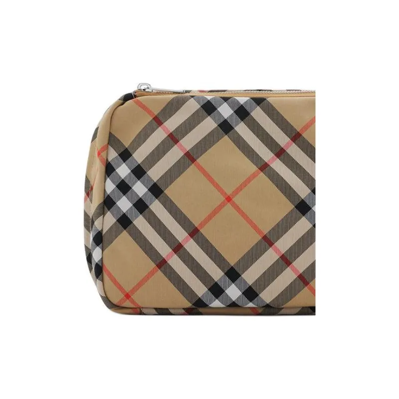 Burberry Polyester Coated With Polyurethane Clutch Men's Sand-4