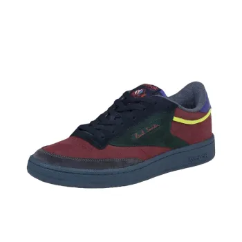 Paul Smith x Reebok CLUB C 85 VINTAGE Anti-Slip Wear-Resistant Low-Top Skateboard Shoes Men's Red Green Blue