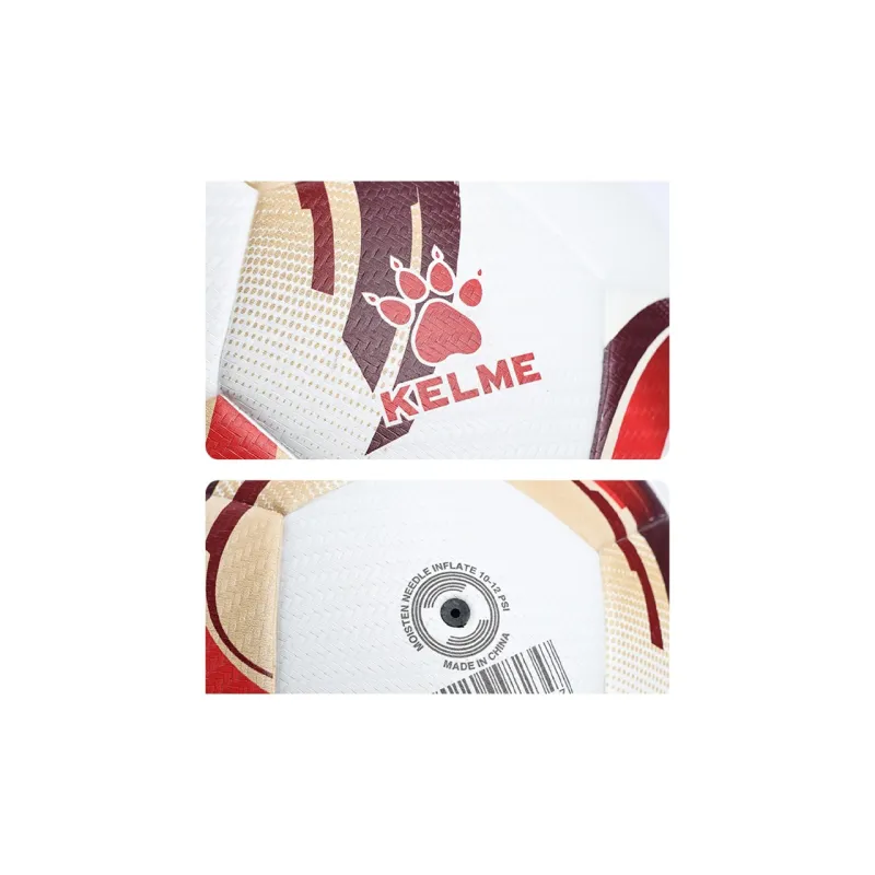 KELME Size 5 Ball Soccer Seamless Thermal bonding Red Gold-3