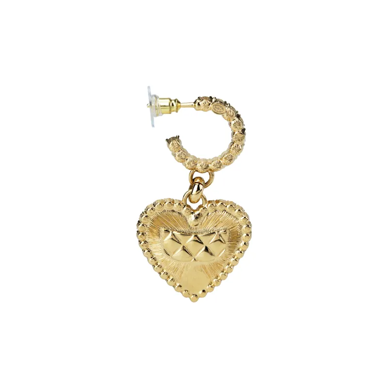 CHANEL Metal Earrings Women's Gold-2