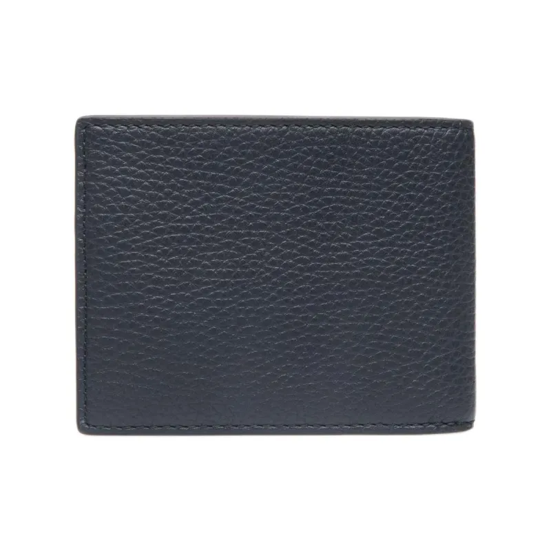 BALLY Grained Calfskin Wallet Men's Marine Blue-1