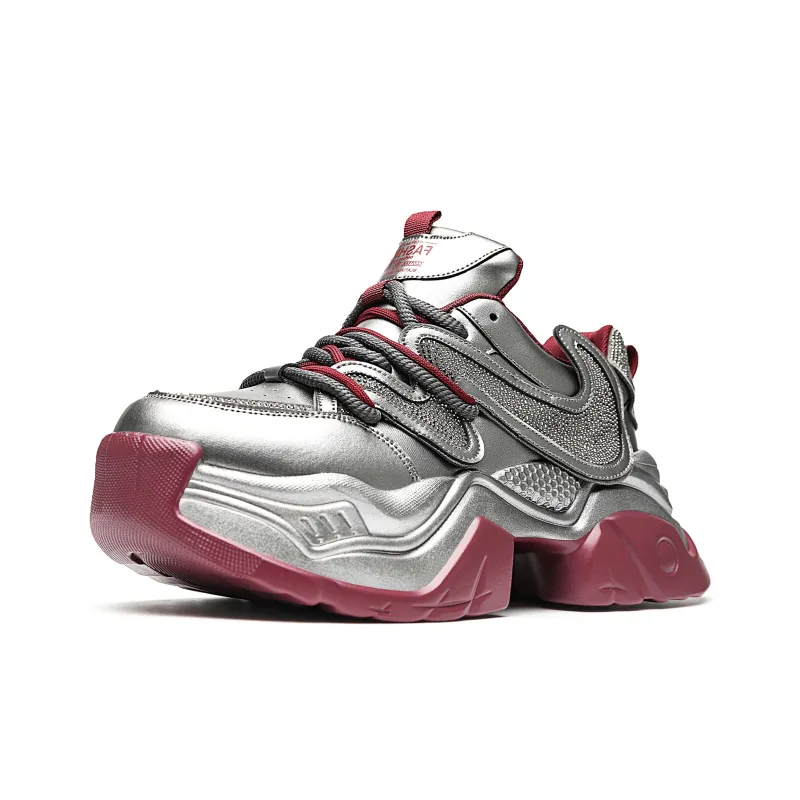 MVA Low Top Chunky Sneakers Unisex Silver-2
