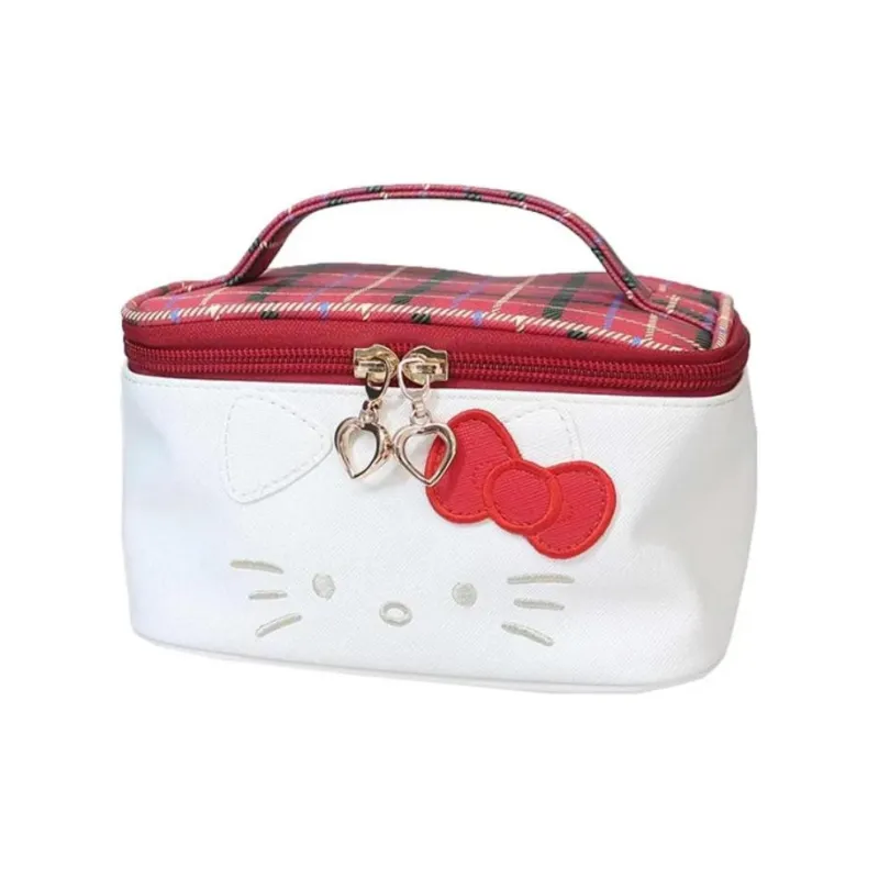 Sanrio PU Makeup Bag Regular Women's White & Red-1