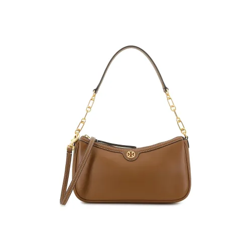 TORY BURCH Leather Portable Crossbody Bag Shoulder Bag Women's Caramel