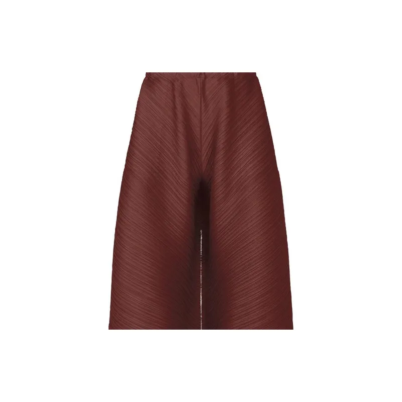 PLEATS PLEASE ISSEY MIYAKE SS24 Casual Pants Women's Brown-1