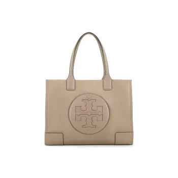 TORY BURCH Ella Polyamide Tote Bag Shopping Bag Shoulder Bag Handbag Small Size Women's Gray