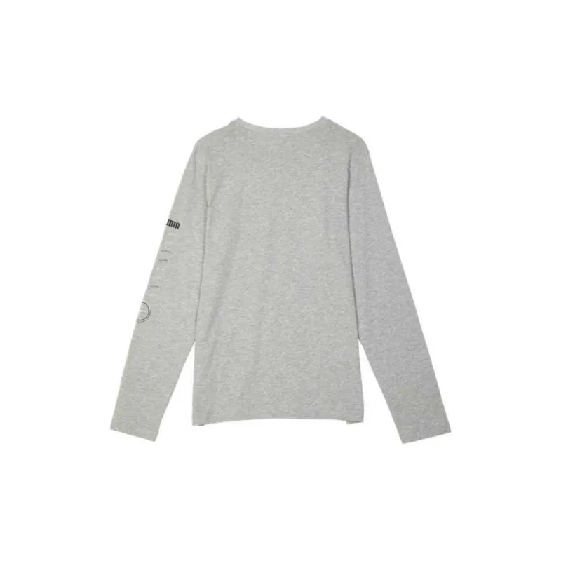 PUMA RAD/CAL LONGSLEEVE GRAPHIC T Shirt Men's Light Mixed Gray-1