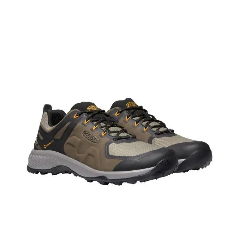 KEEN Slip Resistant Waterproof Low Top Hiking Shoes Men's Brown Black-1