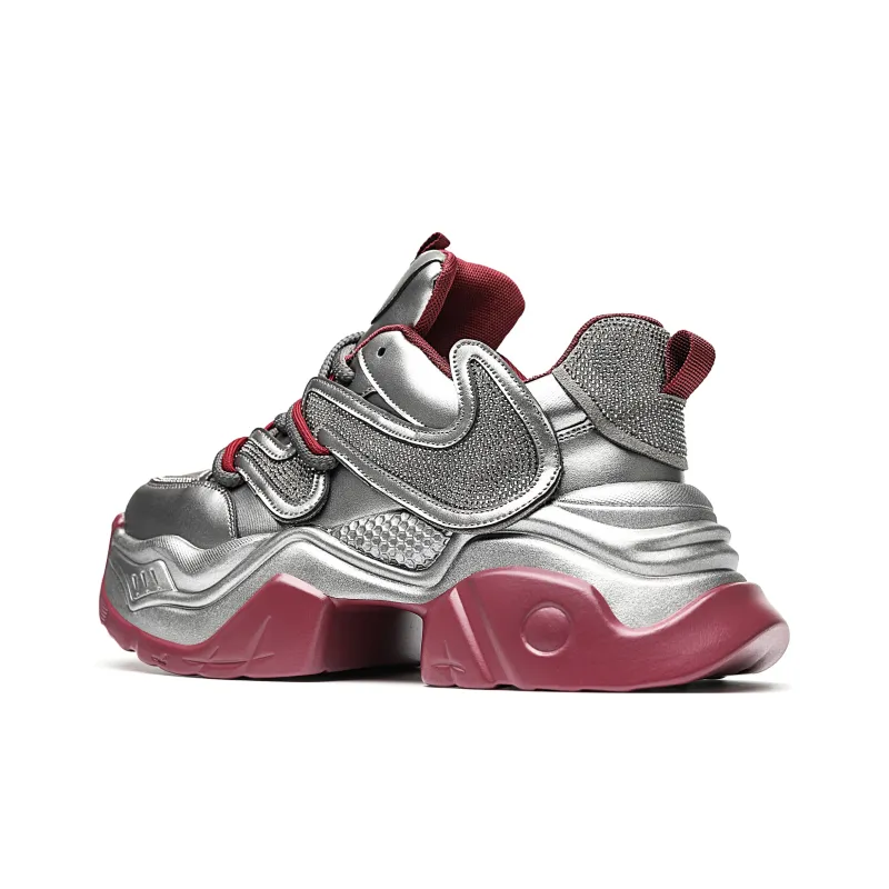 MVA Low Top Chunky Sneakers Unisex Silver-1