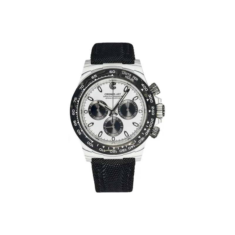 CRONUSART Cross Ditan Na Automatic Mechanical Movement Canvas Strap Watch Men's Watches White Dial-32