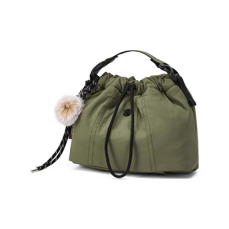 ST&SAT Fabric Crossbody Bag One Shoulder Handbag Regular Women's Green/Black-1