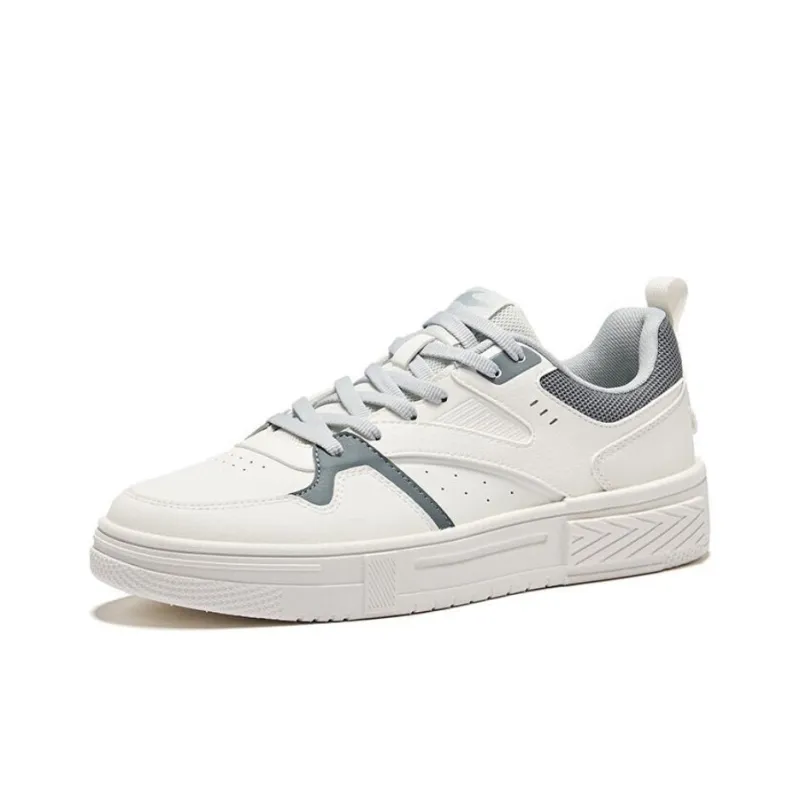 Erke Yang Fan Anti Slip And Wear Resistant Lightweight Low Top Skateboard Shoes Men's White Gray-1