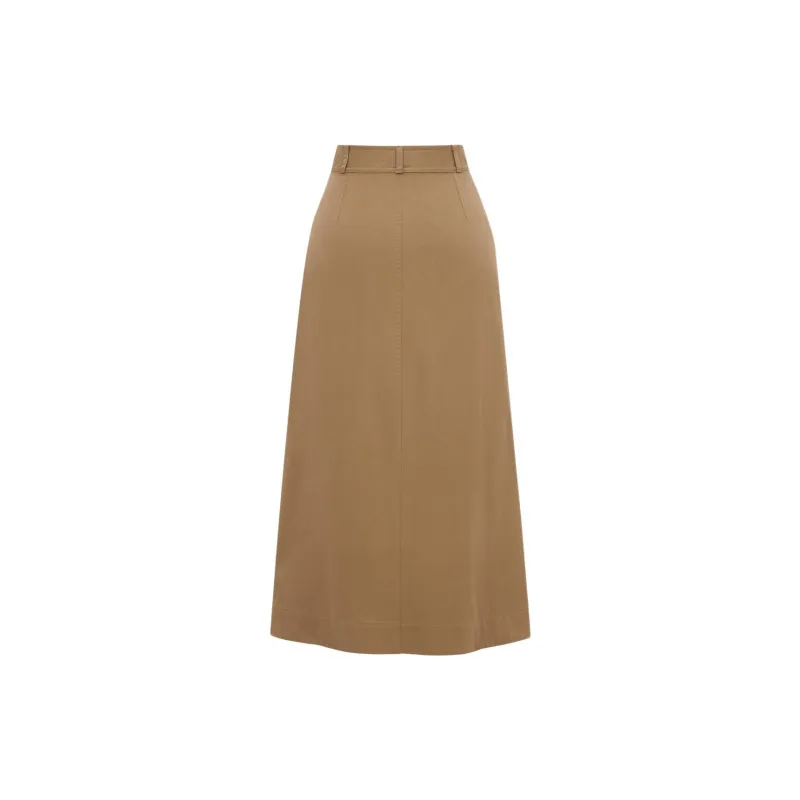 SAINT LAURENT Button Detailed A Line Skirt-1