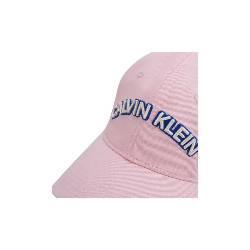 CALVIN KLEIN Cotton Baseball Caps Unisex Peach Pink-3