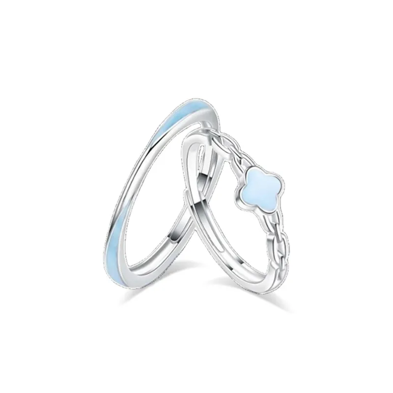 LUCA Sterling Silver Rings Unisex Silver White-1