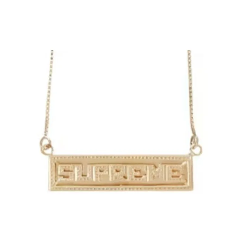 Supreme Name Plate Pendant 14k-2