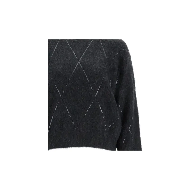 Brunello Cucinelli Sequin Embellished Crewneck Knitted Jumper-3