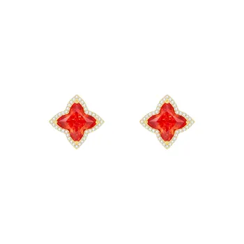 LUCKY ZHY S925 Silver Stud Earrings Women's