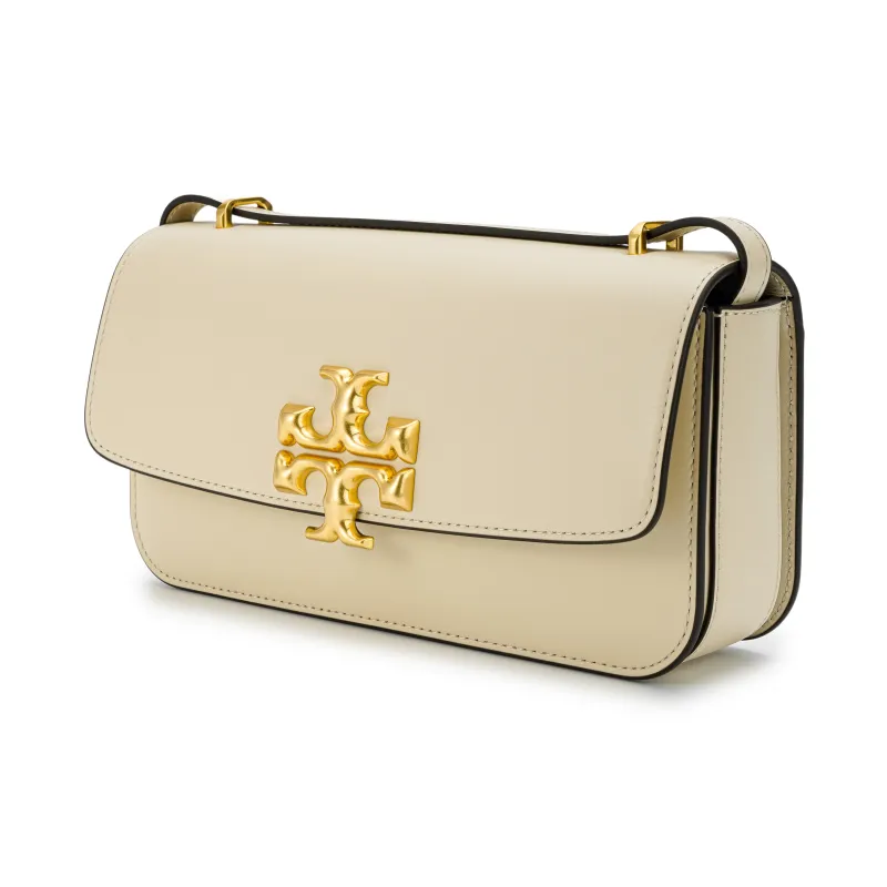 TORY BURCH Eleanor Leather Small Square Bag, Shoulder Bag, Crossbody Bag Trumpets Women's Cream White-1