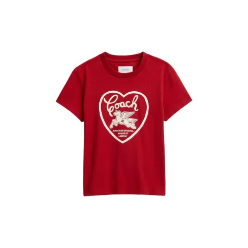COACH T Shirts Women's Red