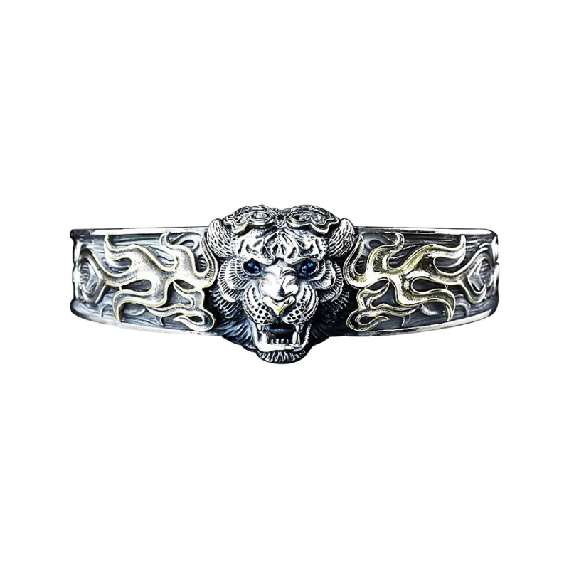 IDEE CREATIVE IDEA FOR YOU 925 Sterling Silver Copper Bangles Men's-0