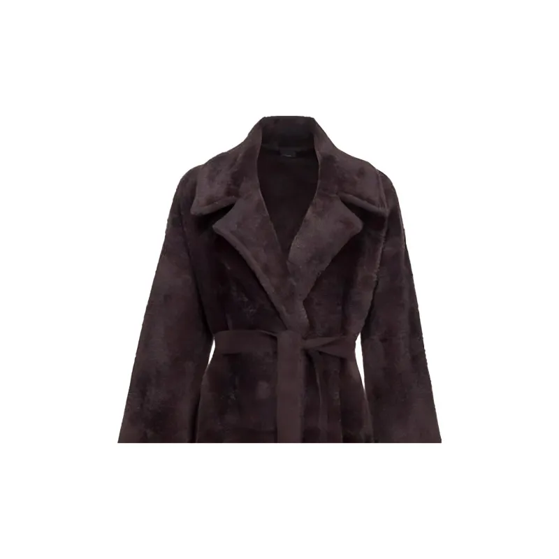 PINKO Uvaggio Belted Faux-Fur Coat-3