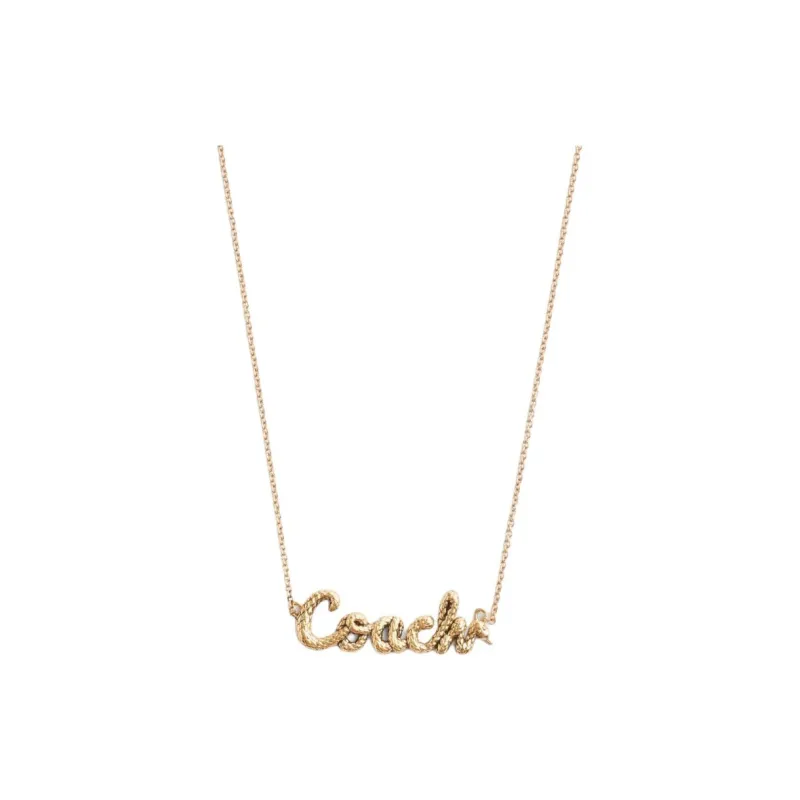 COACH Zinc Alloy, Resin Necklaces Unisex Gold-0