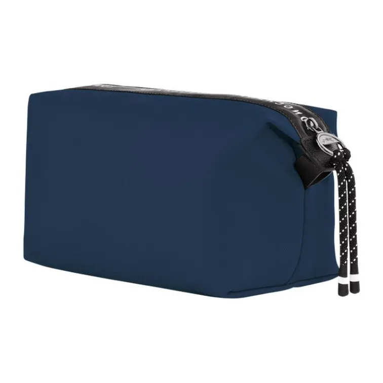 LONGCHAMP Le Pliage Energy Cow Leather Travel Bag Clutch Makeup Bag Men's Navy-4