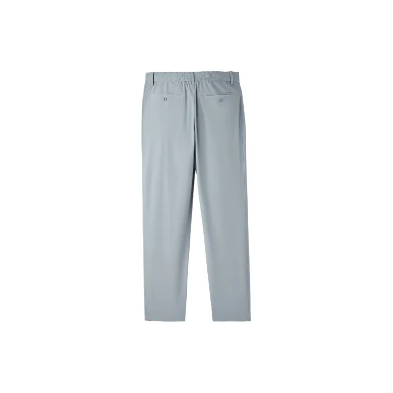 HLA Casual Pants Men's Light Blue Plaid-1