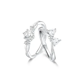 NUSQ 999 Fine Silver Rings Women's