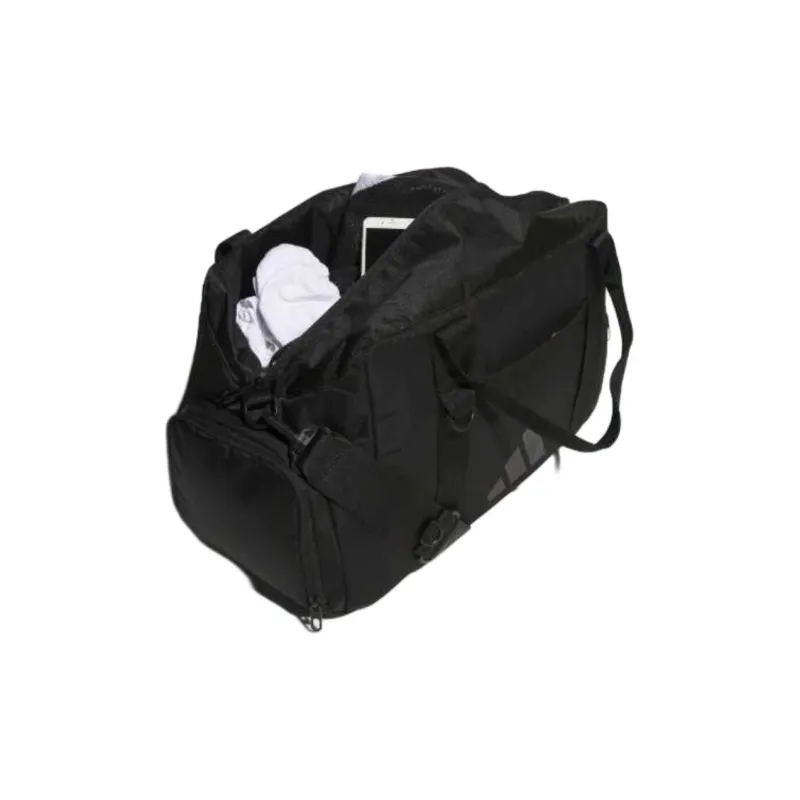 Adidas Polyester One Shoulder Crossbody Portable Travel Bag Unisex Black-3