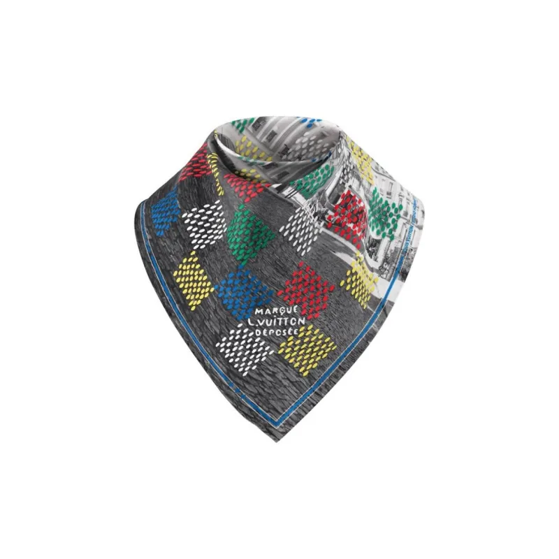 LOUIS VUITTON Lv Vers Damier Silk Bandana-2