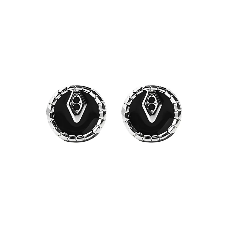 MAGICPOLE 999 Fine Silver Stud Earrings Men's Silver-2