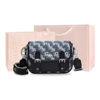 MISS GAIL Pu Shoulder Bag Medium Size Women's Blue