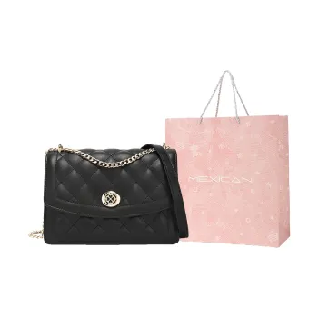 MEXICAN Cow Leather Patchwork With Microfiber Synthetic Leather Shoulder Bag Crossbody Bag Regular Women's Black/Ecru