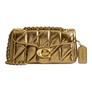 COACH Tabby Sheepskin Shoulder Bag Small Size Women's Gold