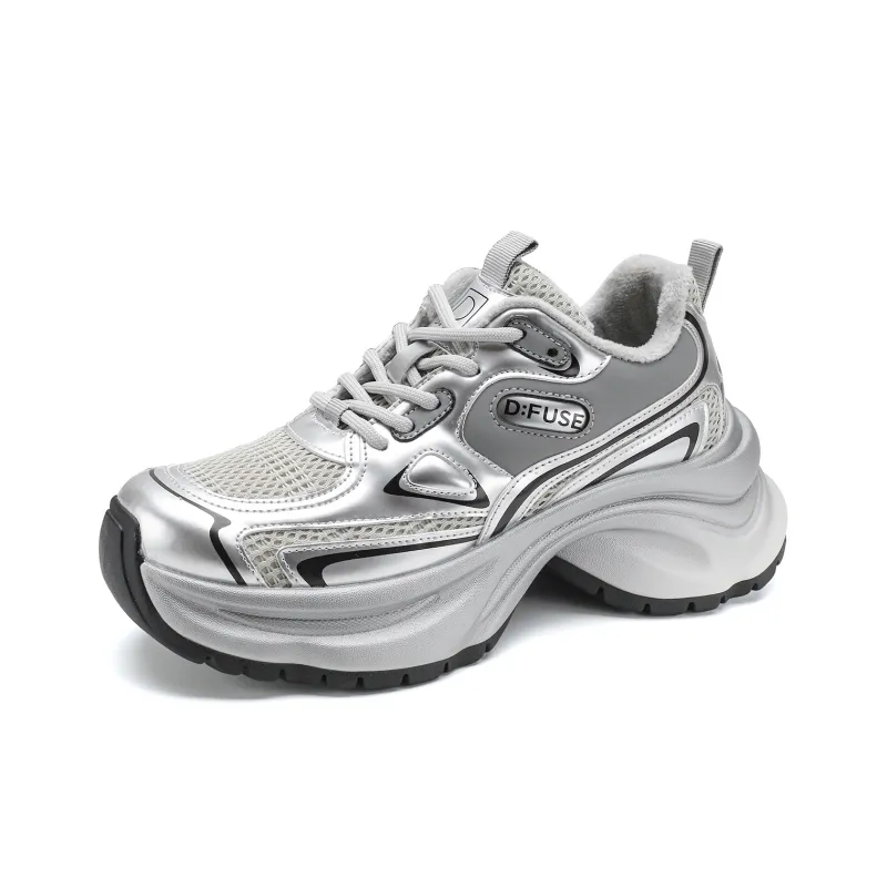 D:FUSE SCANDINAVIA Cushioned Slip-Resistant Abrasion-Resistant Low-Top Chunky Sneakers Women's-10