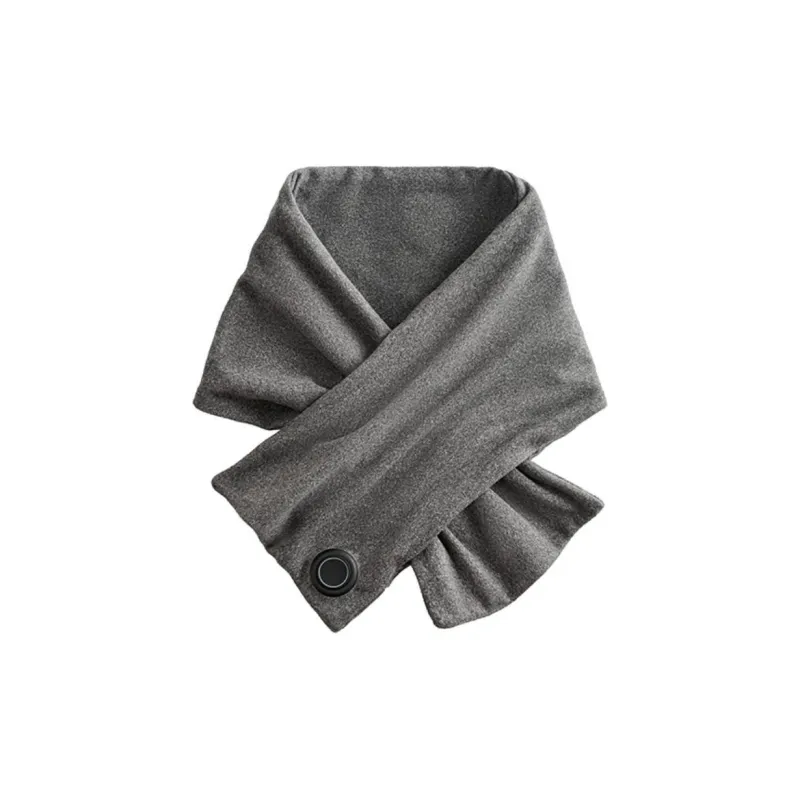 MUJI Polyester Elastane Scarves Unisex Gray-1