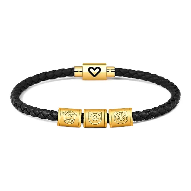 HUIYU Alloy Cow Leather Bracelets Unisex-25