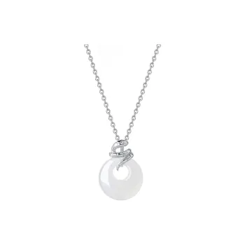 Heart Grass Chalcedony Necklaces Women's