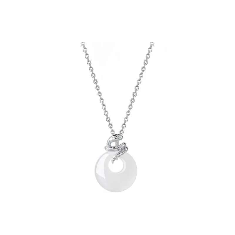 Heart Grass Chalcedony Necklaces Women's-0